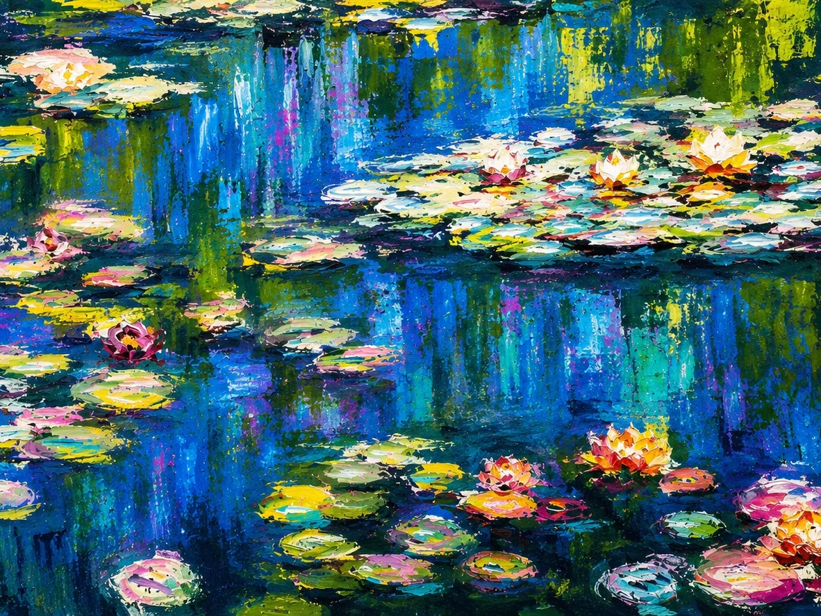 Monet's Waterlillies Paint and Sip